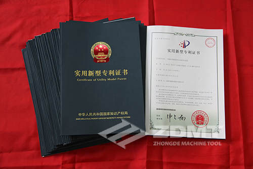 中德机床剪板机、折弯机再获35项国度专利